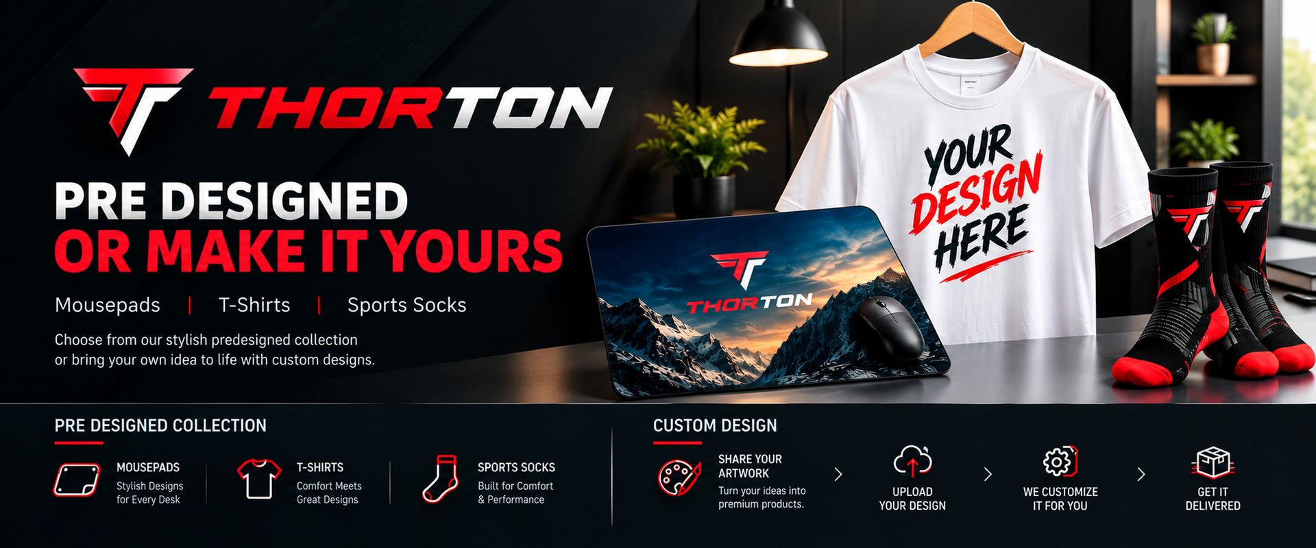 Printed mouse pads from Thorton Sports.